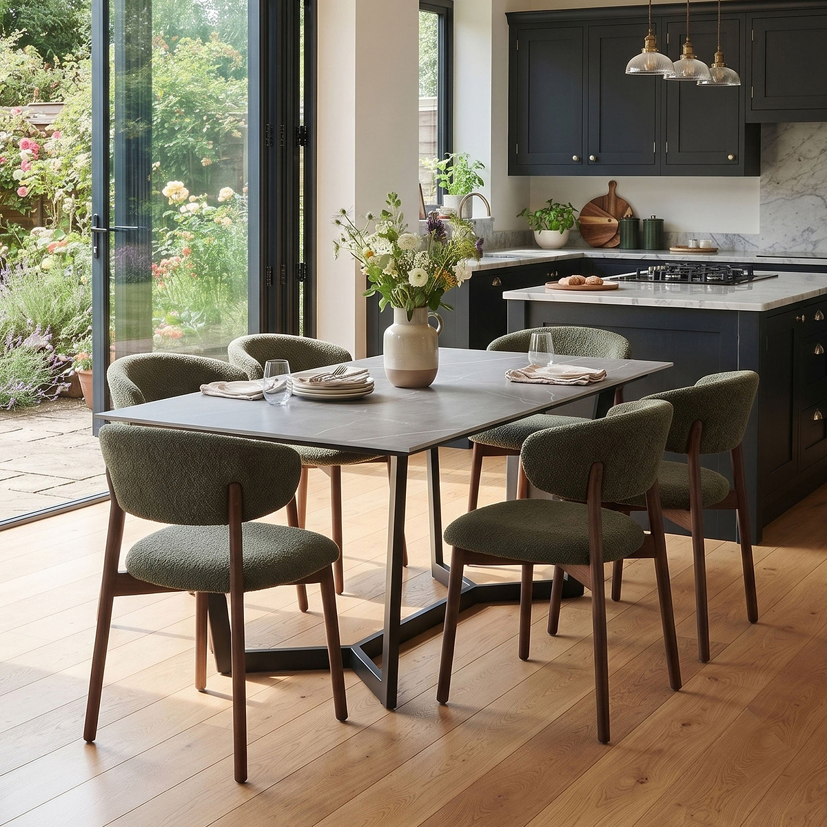Harley 160cm Ceramic Dining Table by Roseland Furniture