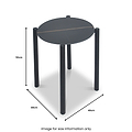 Dalston Black Marble Ceramic Side Table dimensions