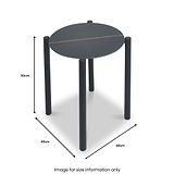 Dalston Black Marble Ceramic Side Table dimensions