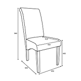 Deryn Check Dining Chair dimensions