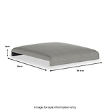 Harvey Oak Set Of 3 Dining Bench Cushions dimensions