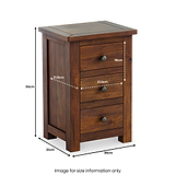 Duchy Acacia 2 Drawer Bedside Table