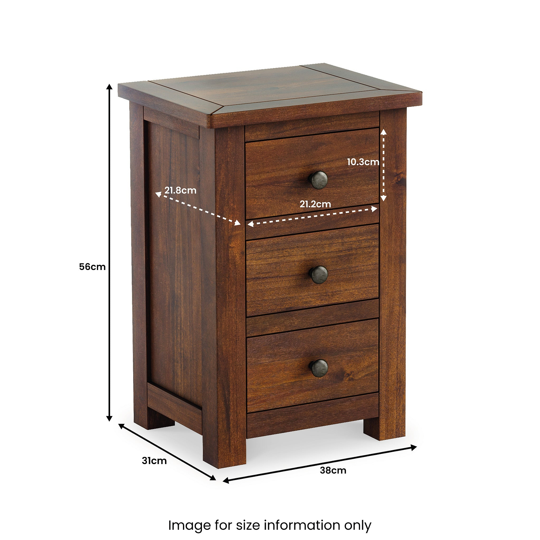 Duchy Acacia Bedside from Roseland Furniture