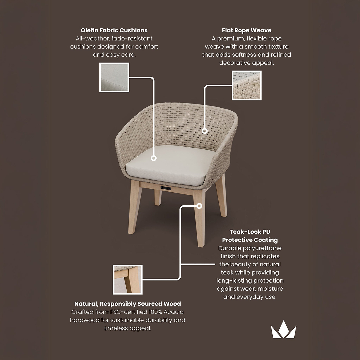 Eden Dining Chair Dawn from Roseland Furniture