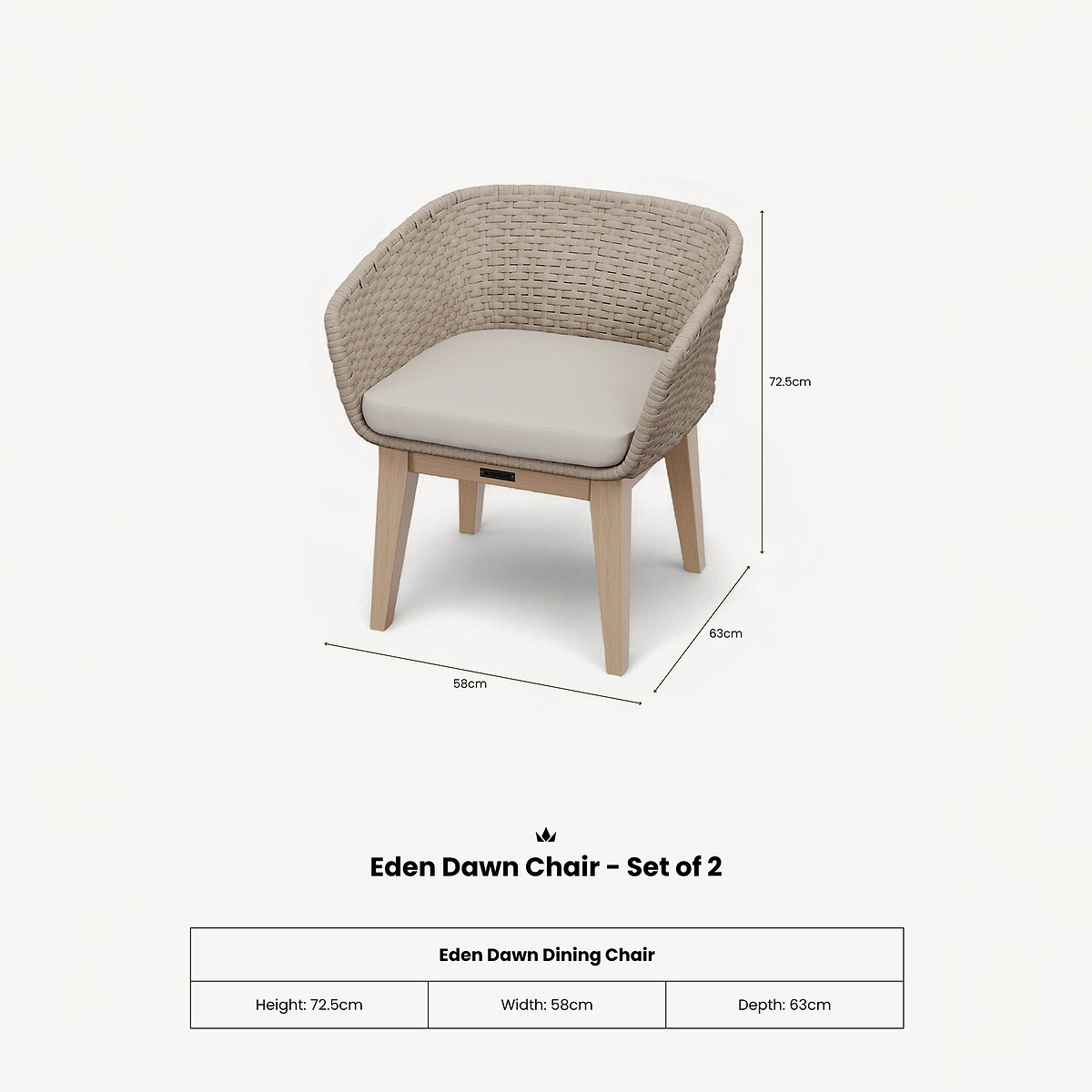 Eden Dining Chair Dawn from Roseland Furniture