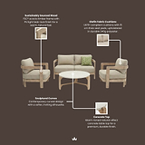 Evora 4 Seater Lounging Set with Coffee Table from Roseland Furniture