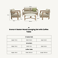 Evora 4 Seater Lounging Set with Coffee Table from Roseland Furniture