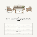 Evora 5 Seater Lounging Set with Coffee Table from Roseland Furniture