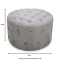 Eira Faux Linen Pouffe dimensions