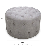 Eira Faux Linen Pouffe dimensions