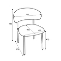 Elvina Faux Linen Dining Chair dimensions