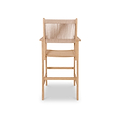 Roma FSC Bar 100cm High Table and 4 Rope Bar Stools from Roseland Furniture