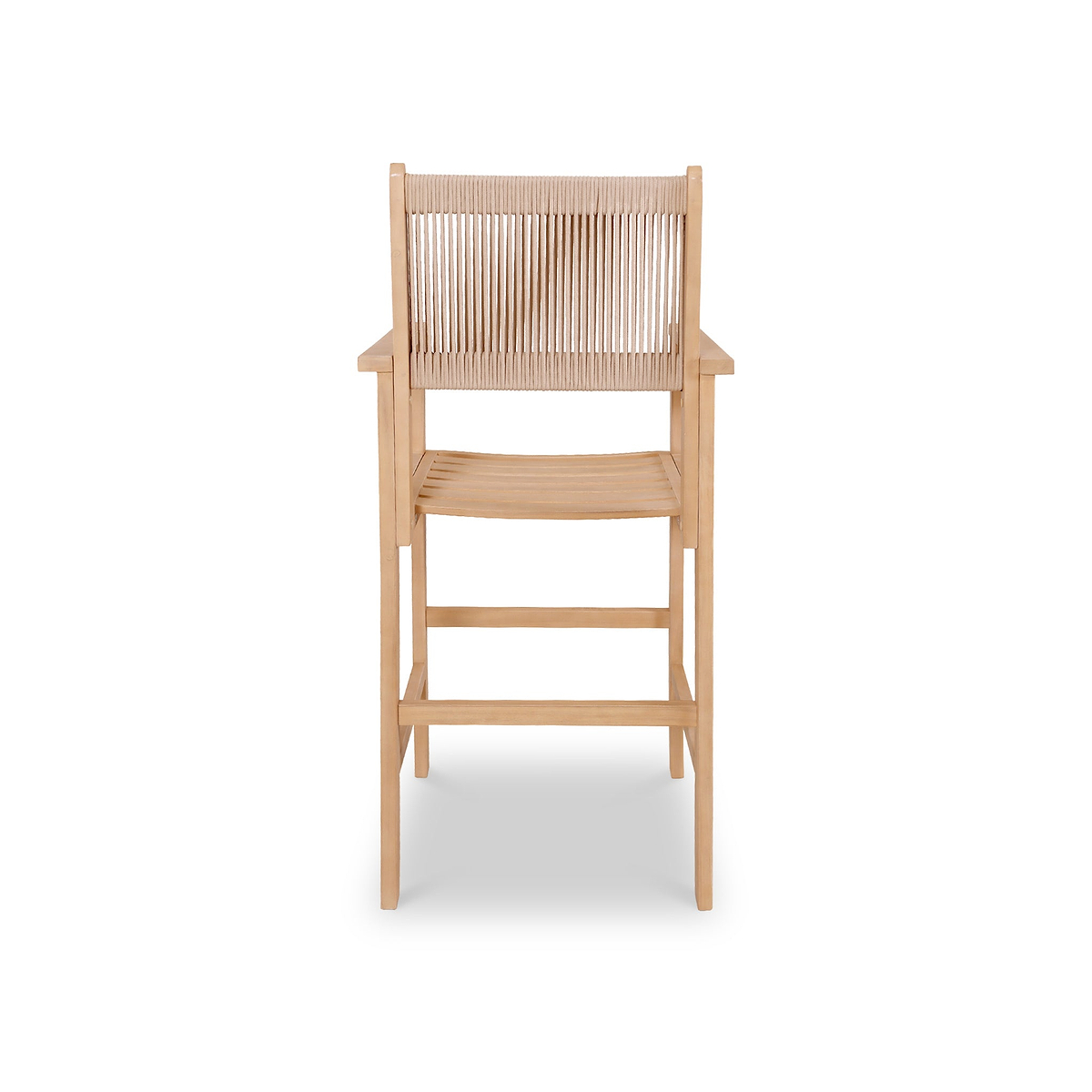 Roma FSC Bar 100cm High Table and 4 Rope Bar Stools from Roseland Furniture