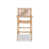 Roma FSC Bar 100cm High Table and 4 Rope Bar Stools from Roseland Furniture
