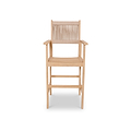 Roma FSC Bar 100cm High Table and 4 Rope Bar Stools from Roseland Furniture