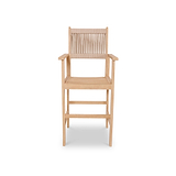 Roma FSC Bar 100cm High Table and 4 Rope Bar Stools from Roseland Furniture