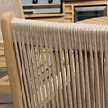 Roma FSC Bar 100cm High Table and 4 Rope Bar Stools from Roseland Furniture