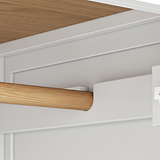 Farro White Wardrobe Hanging Rail closeup