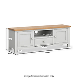 Farrow Grey 140cm Wide TV Cabinet Size Guide