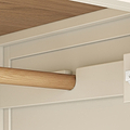 Farro Cream Wardrobe Hanging Rail closeup