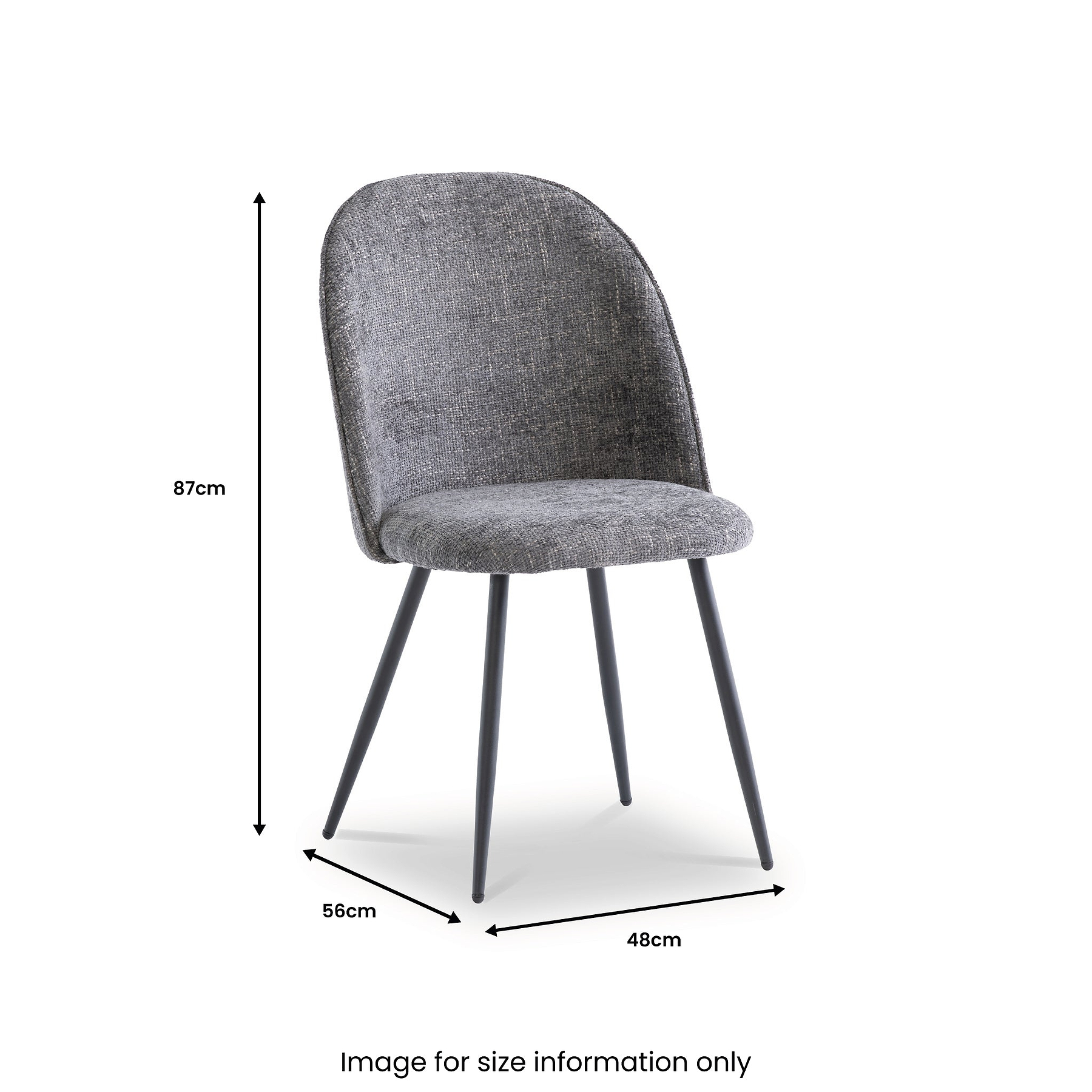 Fern Graphite Dining Chair by Roseland Furniture