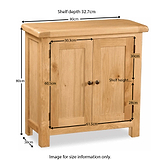 Zelah Oak Mini Cupboard from Roseland Furniture