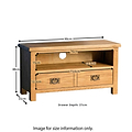 Surrey Oak 90cm TV Stand dimensions