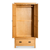 Surrey Oak Double Wardrobe & Drawer by Roseland Furniture