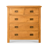 Lanner Oak 2 over 3 Drawer Chest by Roseland Furniture