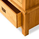 Lanner Oak Triple Wardrobe & Drawers by Roseland Furniture