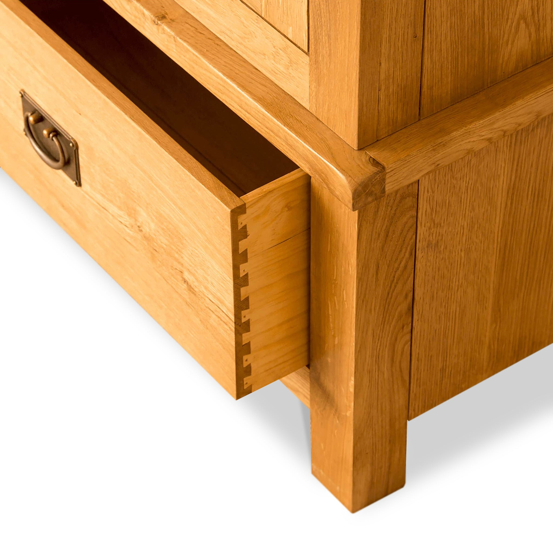 Lanner Oak Triple Wardrobe & Drawers by Roseland Furniture