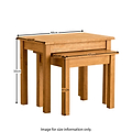Lanner Oak Nest of Tables by Roseland Furniture - Size Guide