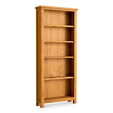 Lanner Oak Large Bookcase by Roseland Furniture