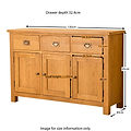 Lanner Oak Large Sideboard from Roseland Furniture