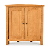 Lanner Oak Corner Cupboard from Roseland Furniture