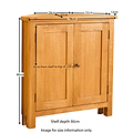 Lanner Oak Corner Cupboard from Roseland Furniture