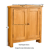 Lanner Oak Corner Cupboard from Roseland Furniture