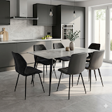 Kadison Sintered Stone Grey Dining Table from Roseland Furniture