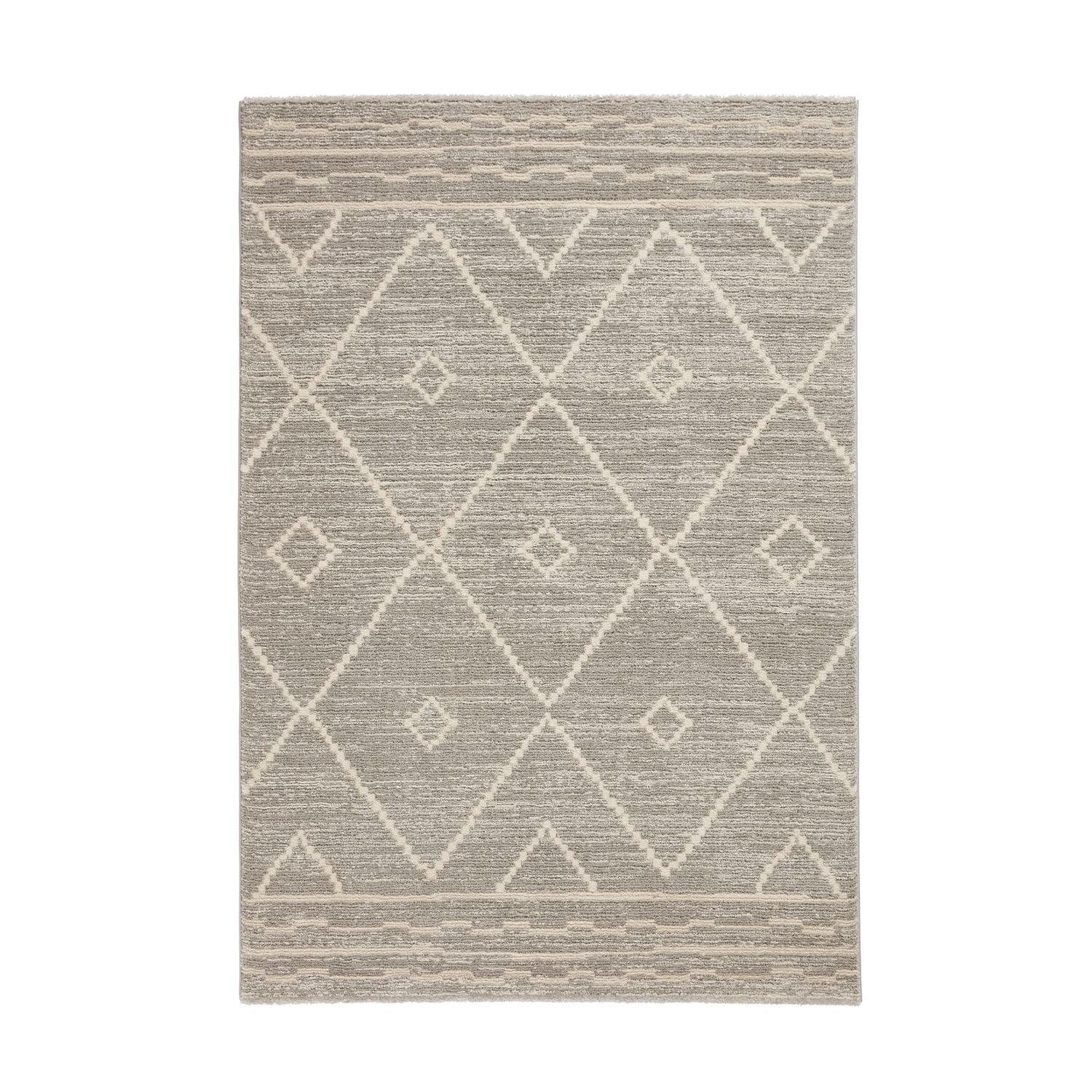 Silver Winslow Geometric Berber Rug from Roseland Furniture