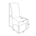 Genna Herringbone Dining Chair dimensions