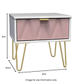 Geo 1 Drawer Bedside Table by Roseland Furniture