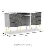 Geo 6 Drawer Sideboard from Roseland Furniture