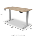 Koble Gino Smart Electric Height Adjustable Desk dimension