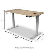 Koble Gino Smart Electric Height Adjustable Desk dimension