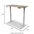 Koble Gino Smart Electric Height Adjustable Desk dimension