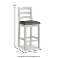 Penzance Stone Grey Bar Chair with Charcoal Cushion from Roseland Furniture