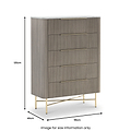 Amelie Fluted 5 Drawer Chest from Roseland Furniture