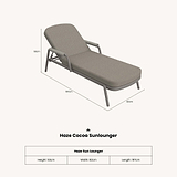 Haze Sunlounger dimensions