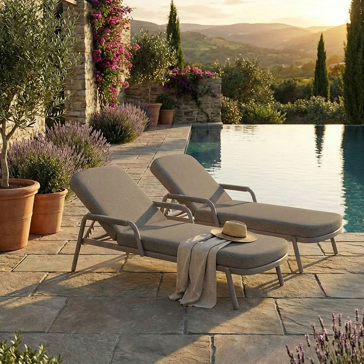 Haze Sunlounger Cocoa from Roseland Furniture