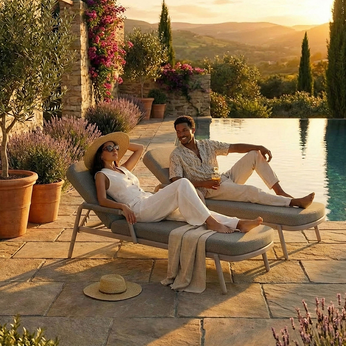Haze Sunlounger Cocoa from Roseland Furniture